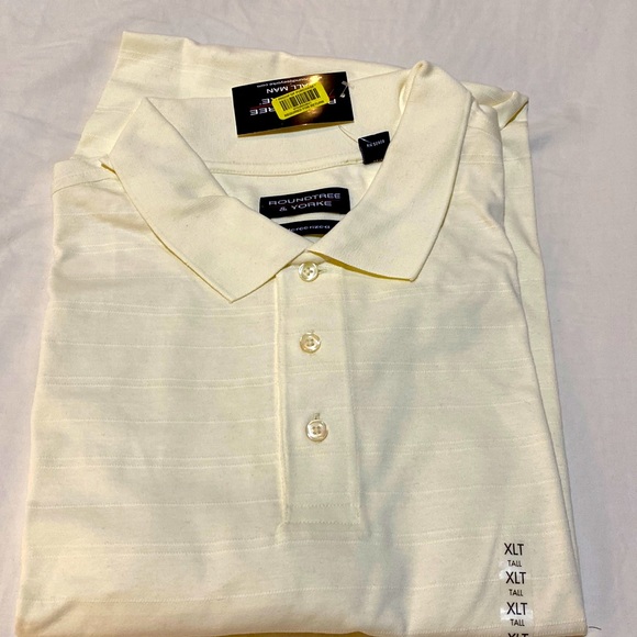 Roundtree & Yorke Other - Handsome cream cotton Roundtree & Yorke polo shirt, XLT, NWT
